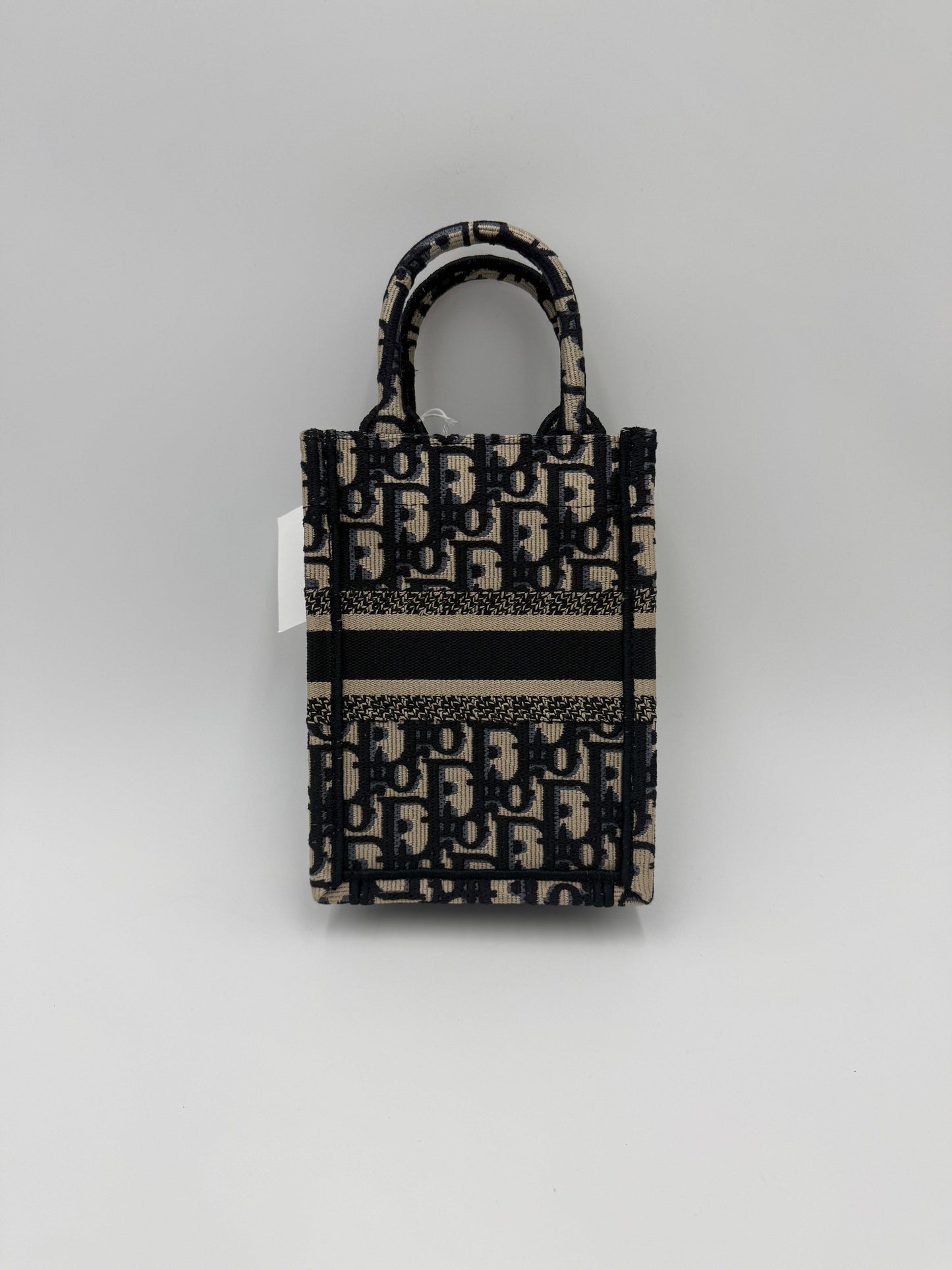 Dior Blue Oblique Canvas Mini Book Tote Vertical Bag