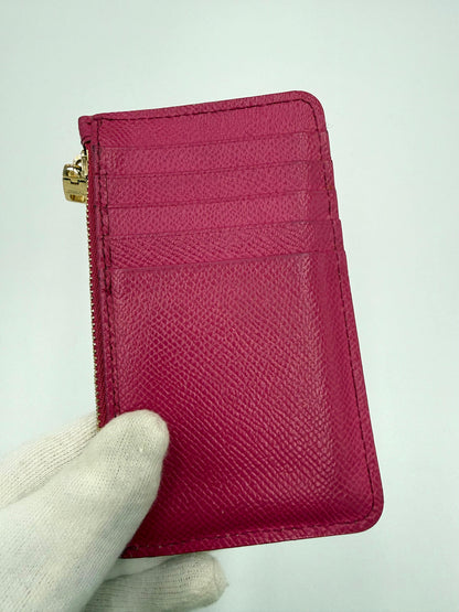 Dolce-e-Gabbana-Portacarte-Crystal-DG-Logo-con-Zip-Fucsia-70568252637508 - Pally Vintage Closet