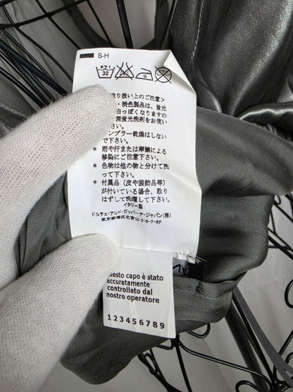 Dolce e Gabbana Top Seta Metallizzata con Spilla Floreale Argento - Pally Vintage Closet