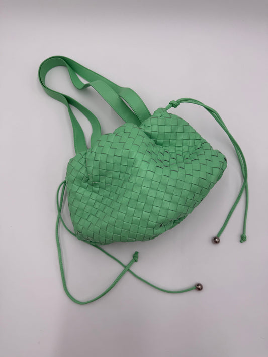 Bottega Veneta Borsa Small Bulb in Pelle Intrecciata Verde