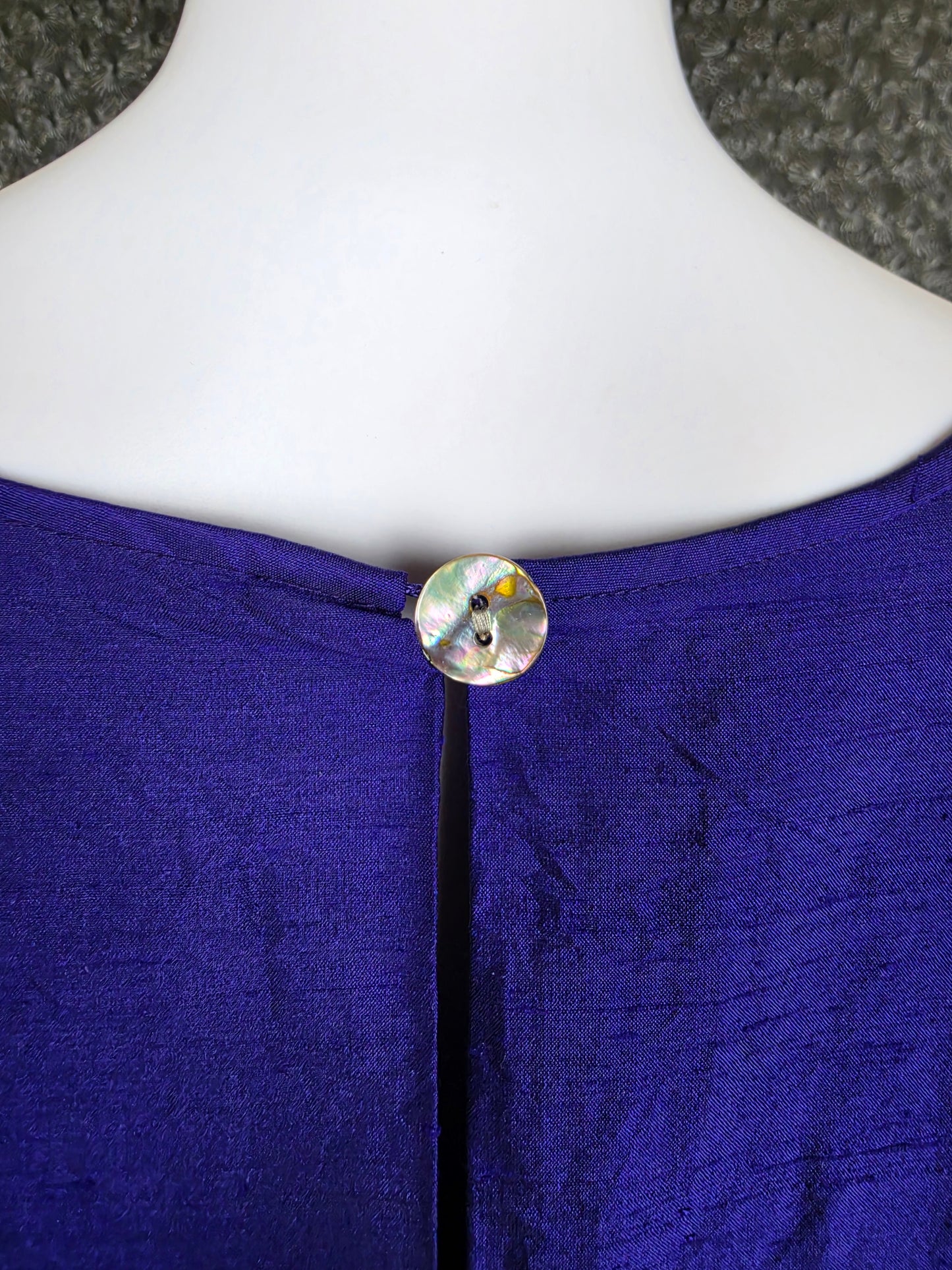 Yves Saint Laurent Rive Gauche Abito Vintage in Seta Viola Elettrico