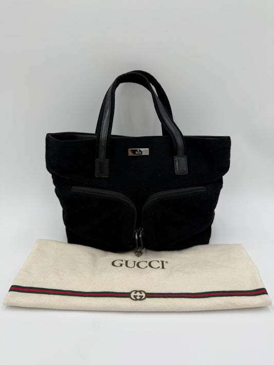 Gucci Borsa Vintage Tom Ford in Feltro Nera