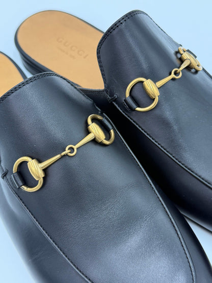 Gucci Black Princetown Horsebit Mules