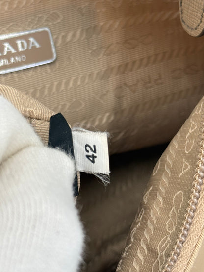 Prada Re-Edition 2000 Beige Nylon Shoulder Bag