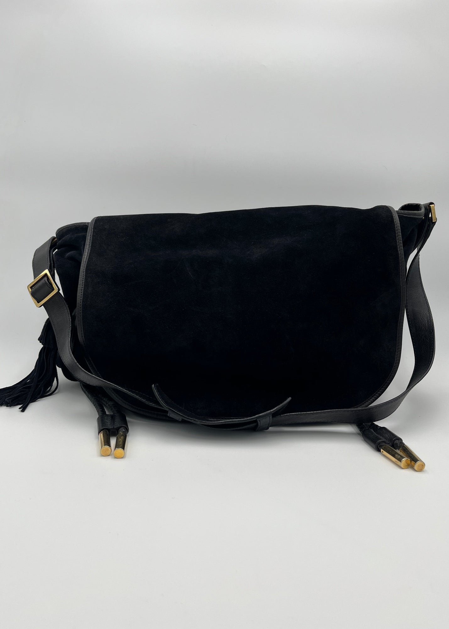 Emilio Pucci Borsa da Viaggio in Suede Blu Navy