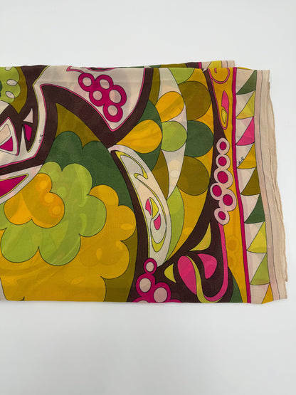Emilio Pucci Foulard Vintage in Seta Stampa Psichedelica - Pally Vintage Closet