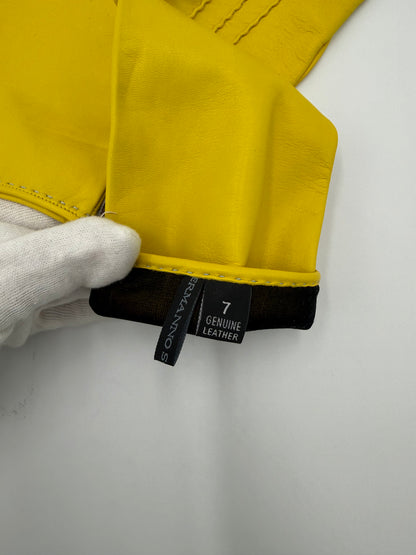 Ermanno Scervino Guanti Lunghi in Pelle Giallo Limone - Pally Vintage Closet