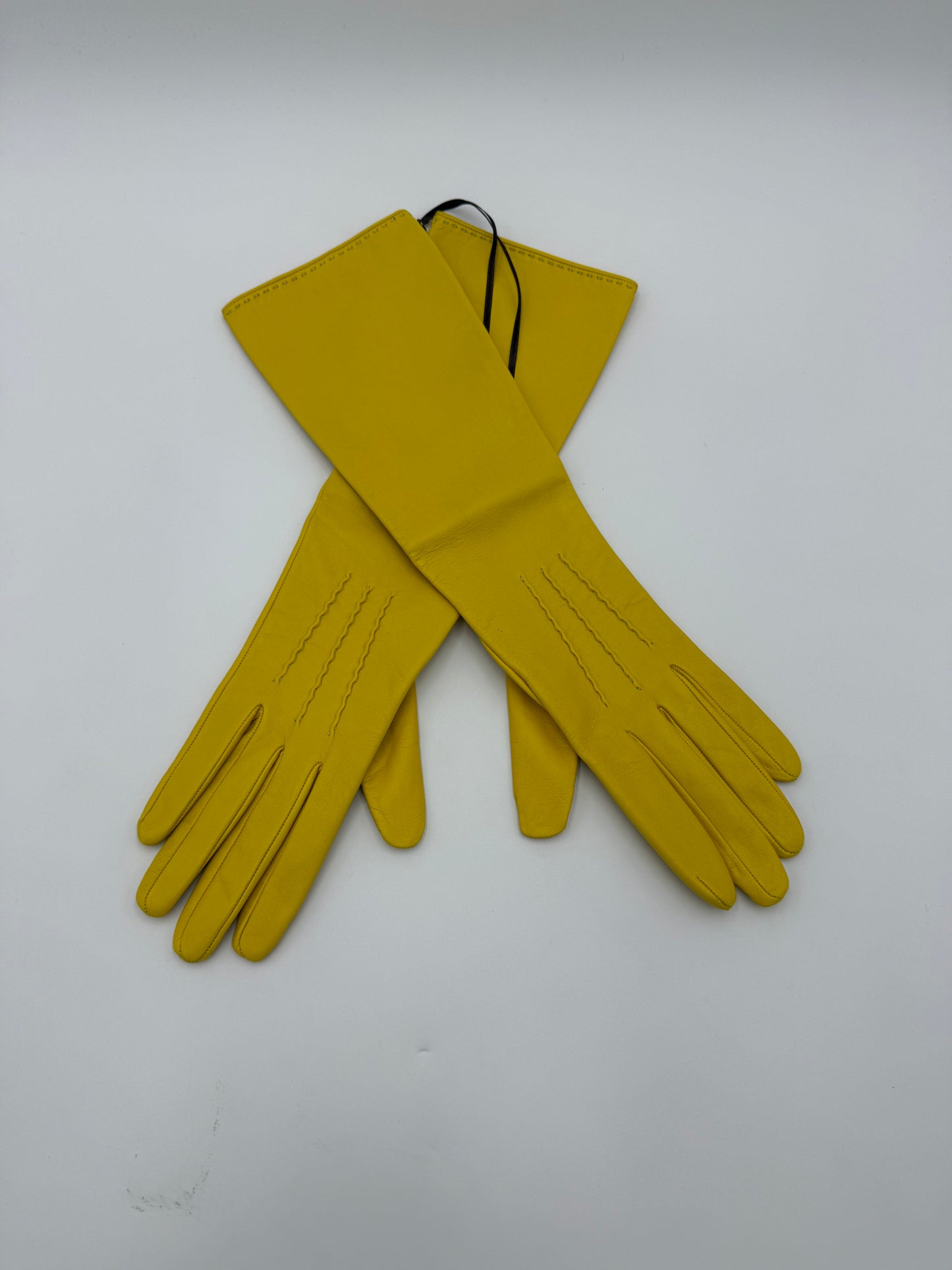 Ermanno Scervino Guanti Lunghi in Pelle Giallo Limone - Pally Vintage Closet