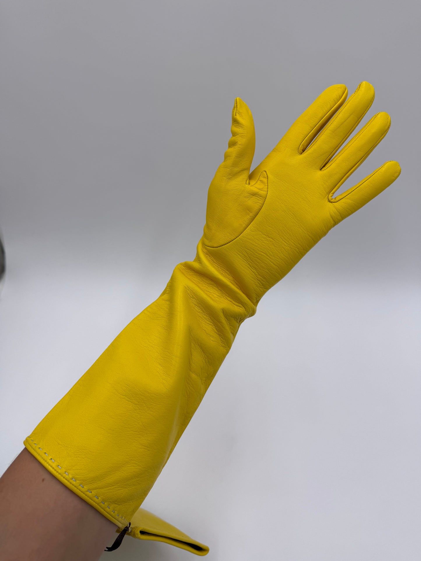 Ermanno Scervino Guanti Lunghi in Pelle Giallo Limone - Pally Vintage Closet