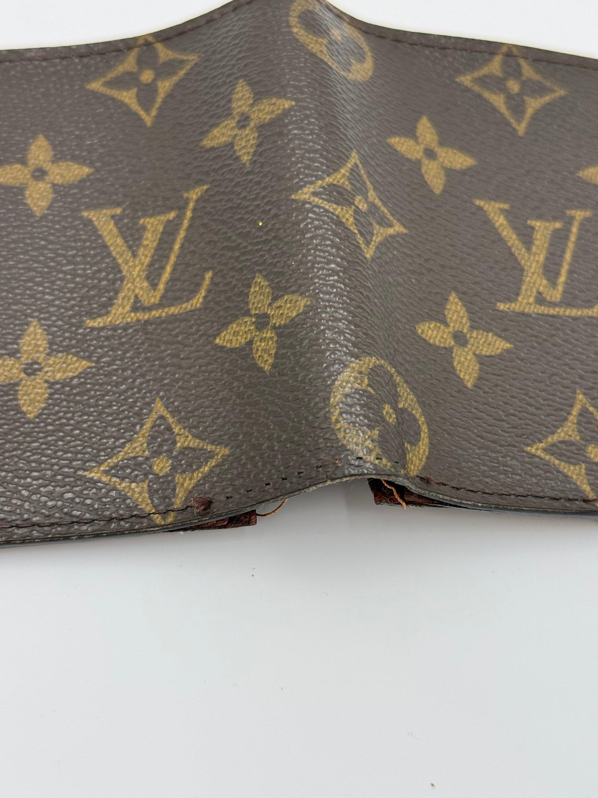 Louis Vuitton Vintage Compact Monogram Wallet Brown
