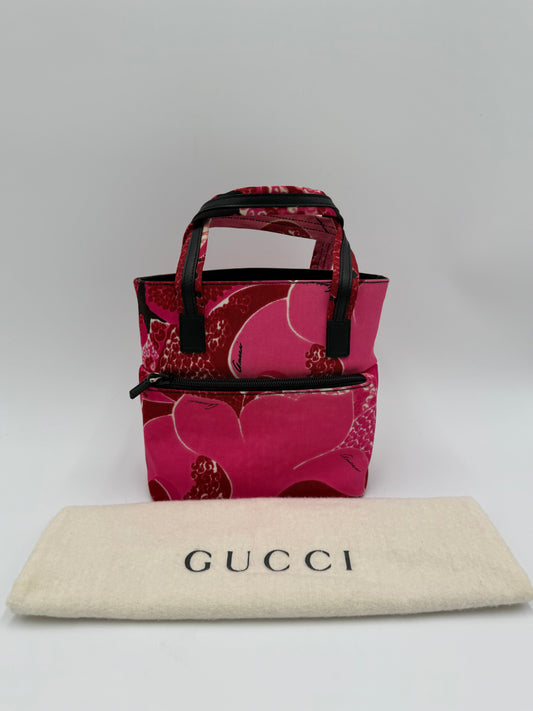 Gucci Borsa a Mano Vintage 1999 Acid Flower in Tela Floreale