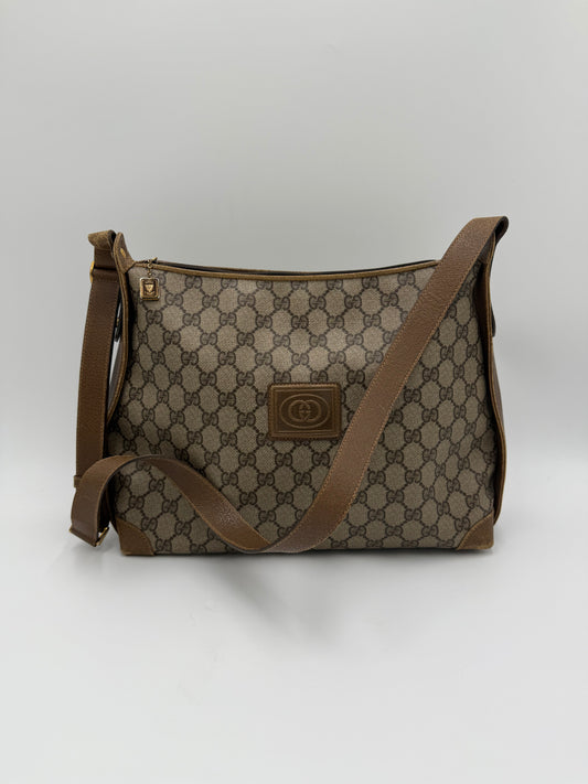 Gucci Borsa Vintage a Tracolla in Tela Monogram GG Marrone