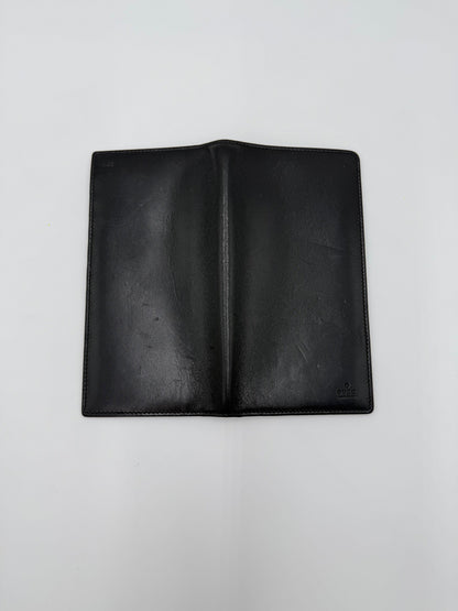 Gucci Portafoglio Lungo Breast Pocket con Logo Impresso Nero