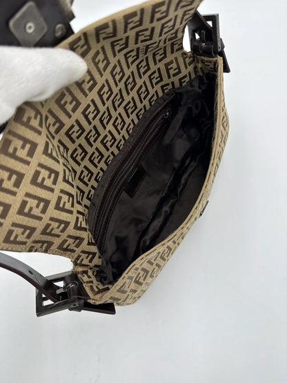 Fendi-Borsa-Baguette-Vintage-in-Tela-Zucchino-Marrone-70377477439812 - Pally Vintage Closet