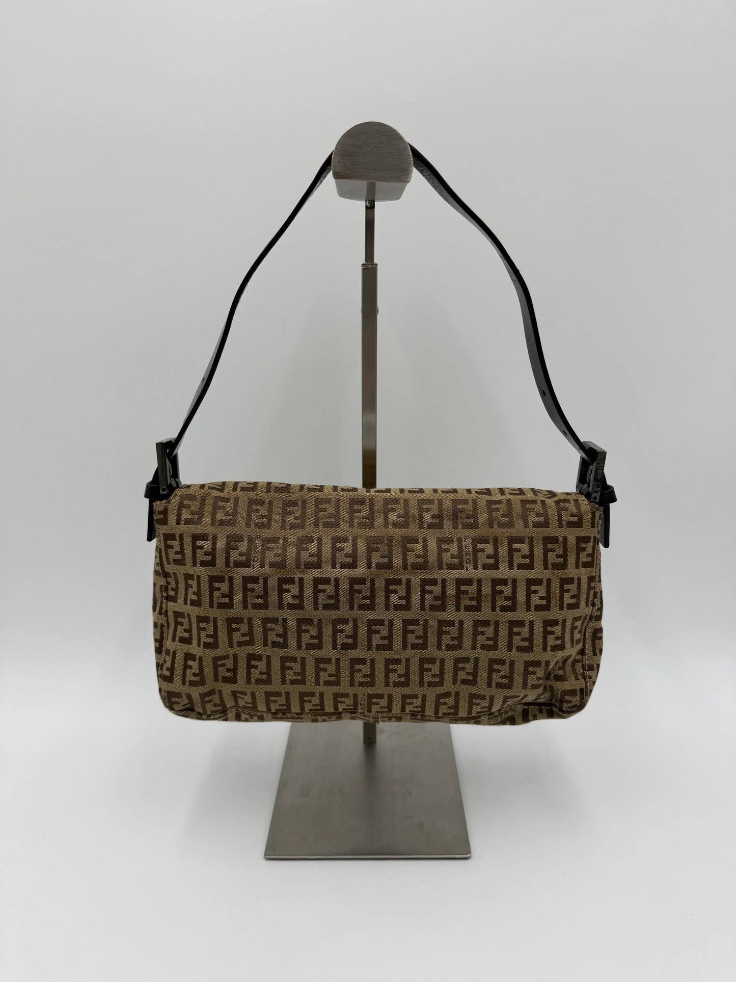 Fendi-Borsa-Baguette-Vintage-in-Tela-Zucchino-Marrone-70377477898564 - Pally Vintage Closet