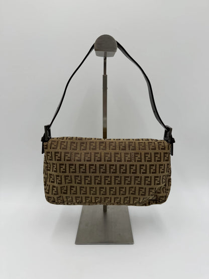 Fendi-Borsa-Baguette-Vintage-in-Tela-Zucchino-Marrone-70377477898564 - Pally Vintage Closet