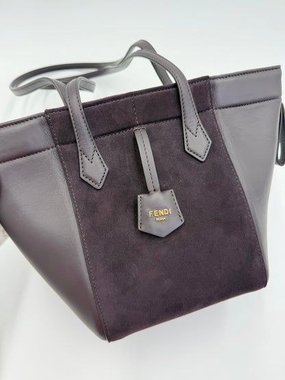Fendi Borsa Origami Mini in Pelle Viola Melanzana - Pally Vintage Closet