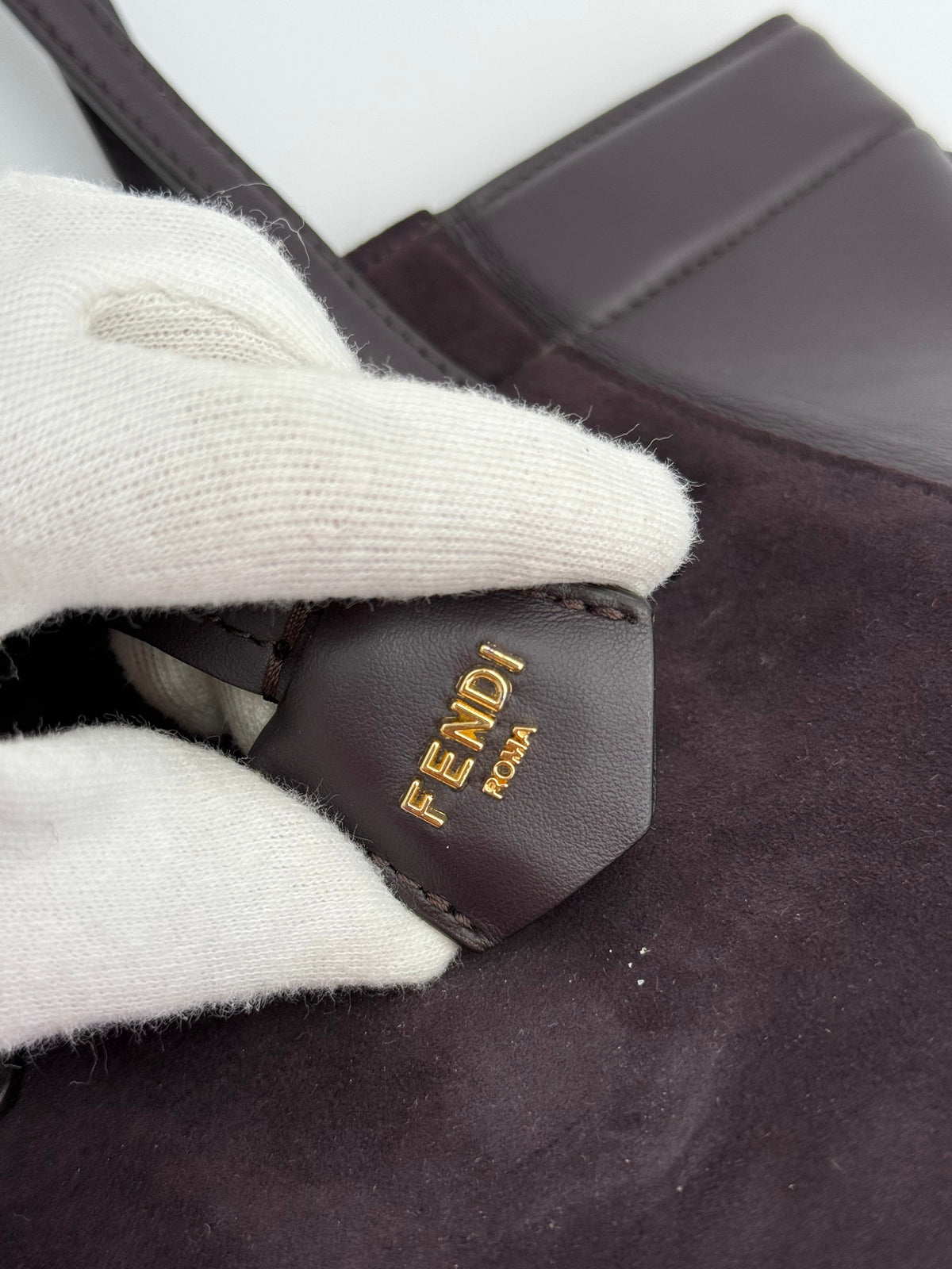 Fendi Borsa Origami Mini in Pelle Viola Melanzana - Pally Vintage Closet