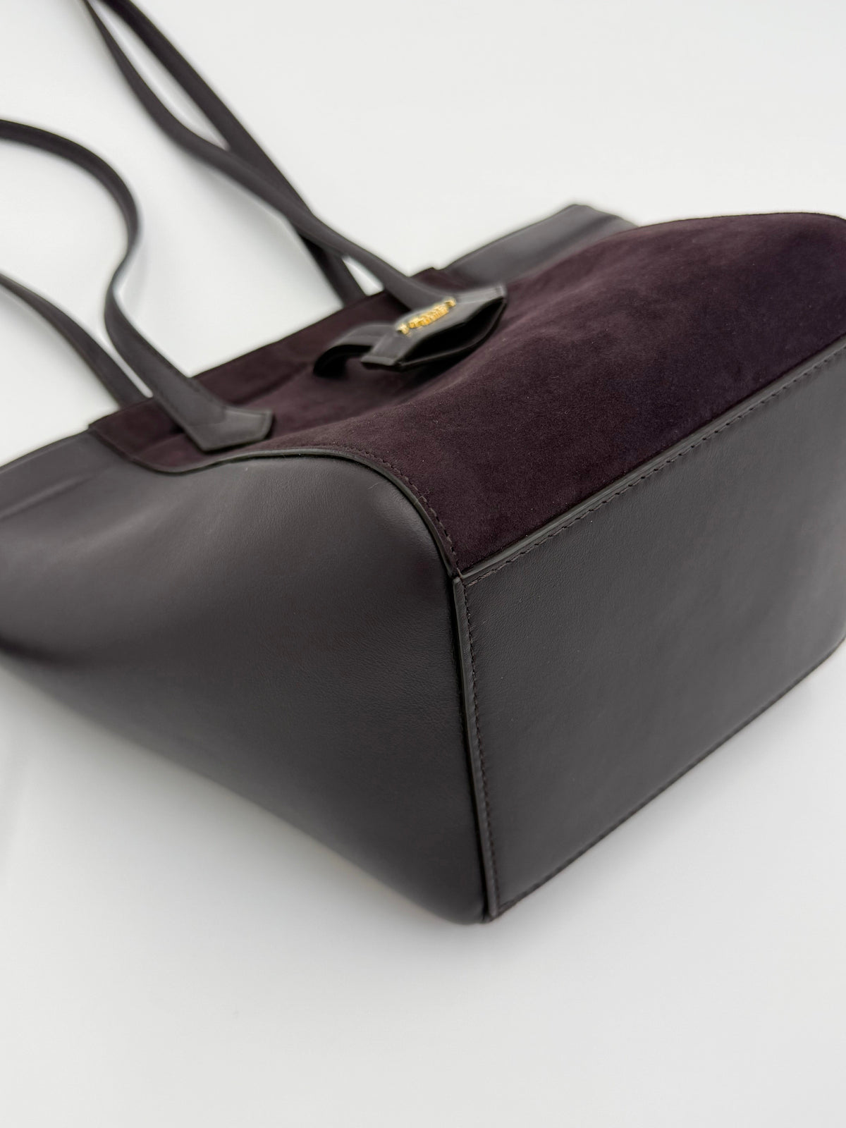 Fendi Borsa Origami Mini in Pelle Viola Melanzana - Pally Vintage Closet