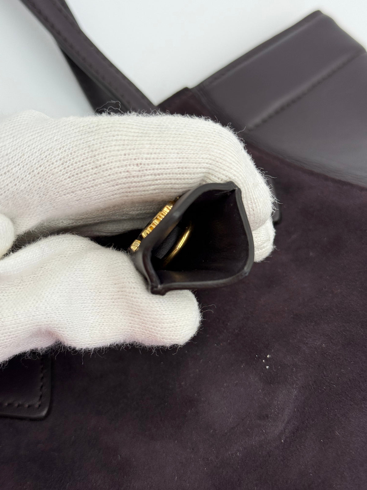 Fendi Borsa Origami Mini in Pelle Viola Melanzana - Pally Vintage Closet
