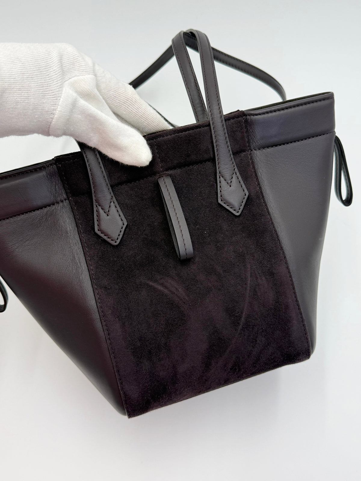 Fendi Borsa Origami Mini in Pelle Viola Melanzana - Pally Vintage Closet