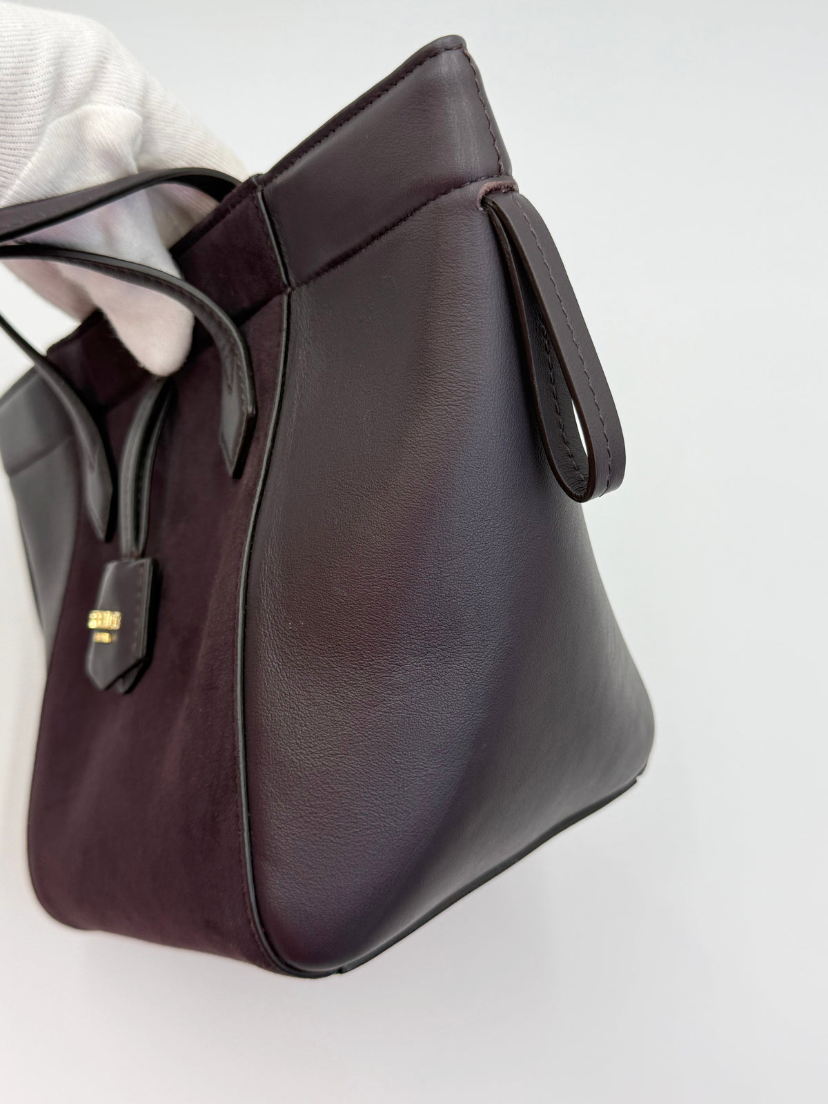 Fendi Borsa Origami Mini in Pelle Viola Melanzana - Pally Vintage Closet