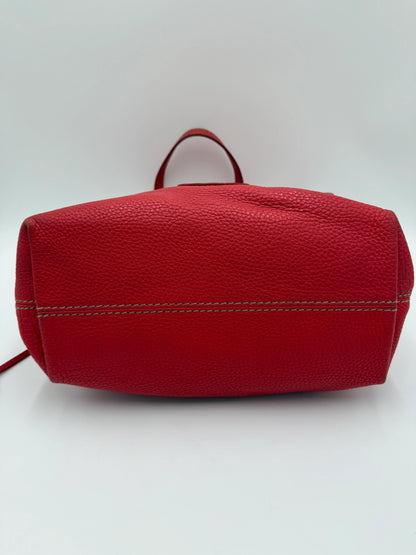 Fendi-Borsa-Tote-Selleria-in-Pelle-Martellata-Rosso-Corallo-70377521676612 - Pally Vintage Closet