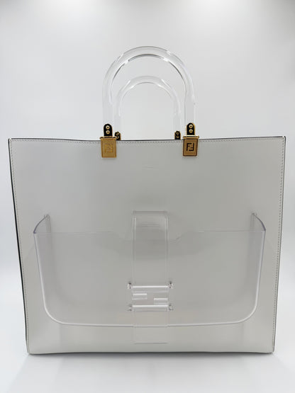 Fendi Borsa Tote Sunshine Pocket Large Bianca - Pally Vintage Closet