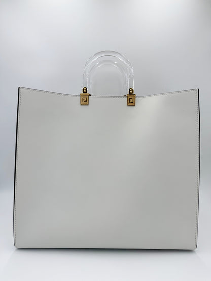 Fendi Borsa Tote Sunshine Pocket Large Bianca - Pally Vintage Closet