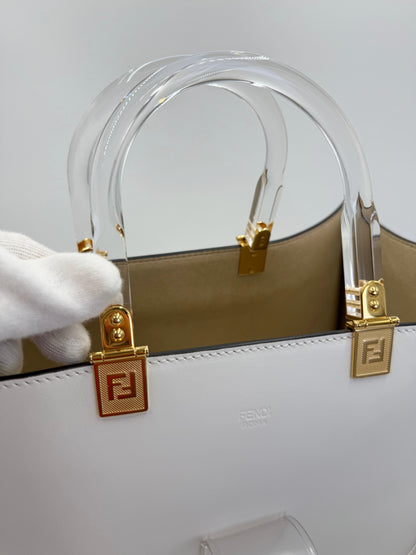 Fendi Borsa Tote Sunshine Pocket Large Bianca - Pally Vintage Closet