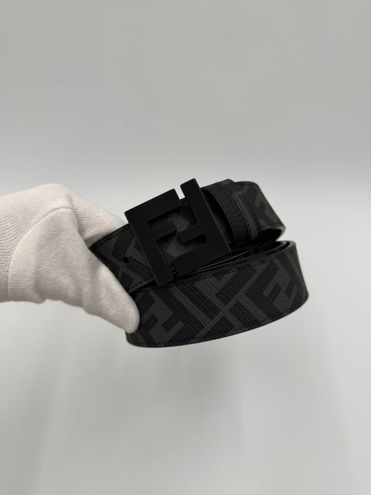 Fendi Cintura Reversibile FF Pelle Nera - Pally Vintage Closet