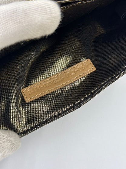 Fendi Clutch B. Fendi Mini Vintage by Karl Lagerfeld in Lurex Metallizzato Oro Anticato