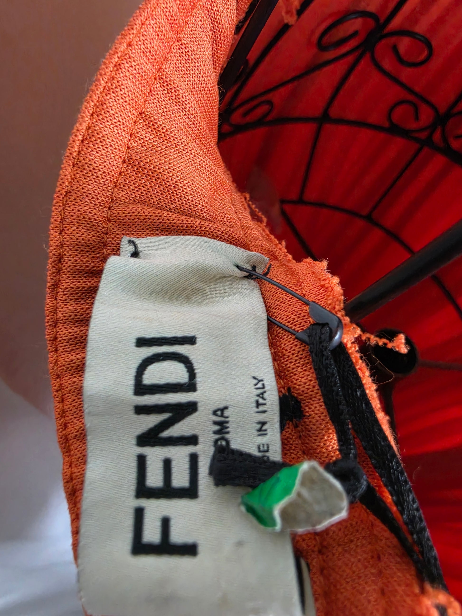 Fendi Gonna Midi Plissettata in Kumquat Arancione - Pally Vintage Closet
