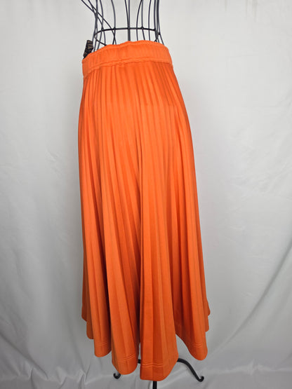 Fendi Gonna Midi Plissettata in Kumquat Arancione - Pally Vintage Closet