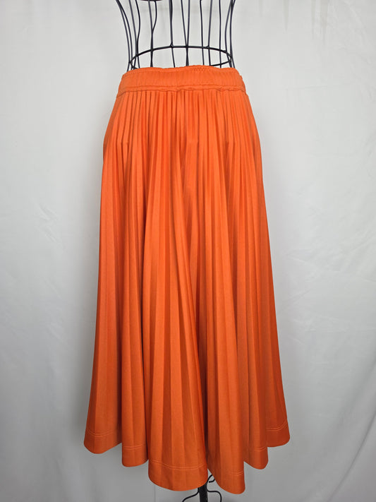 Fendi Gonna Midi Plissettata in Kumquat Arancione - Pally Vintage Closet