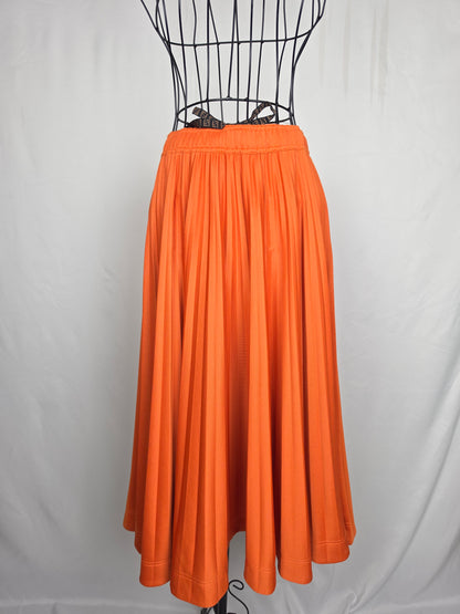 Fendi Gonna Midi Plissettata in Kumquat Arancione - Pally Vintage Closet