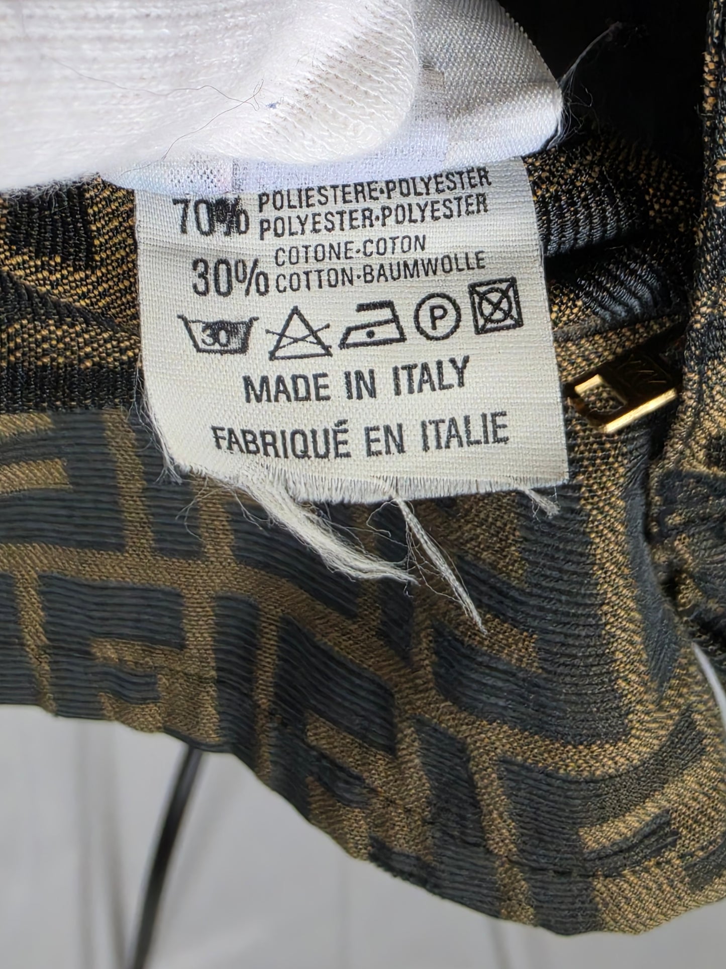Fendi Jeans Shorts Vintage in Monogram Zucca Marrone - Pally Vintage Closet