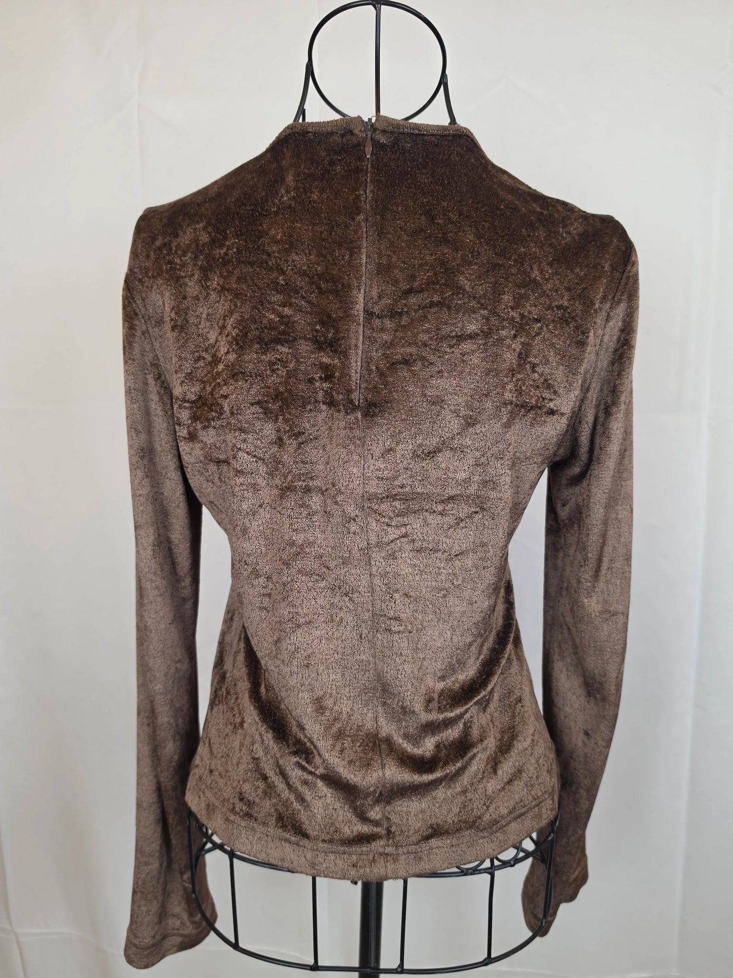 Fendi-Jeans-Top-Vintage-Velluto-Cinigliato-Marrone-70263538712900 - Pally Vintage Closet