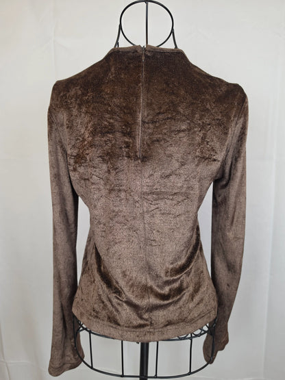 Fendi-Jeans-Top-Vintage-Velluto-Cinigliato-Marrone-70263538712900 - Pally Vintage Closet