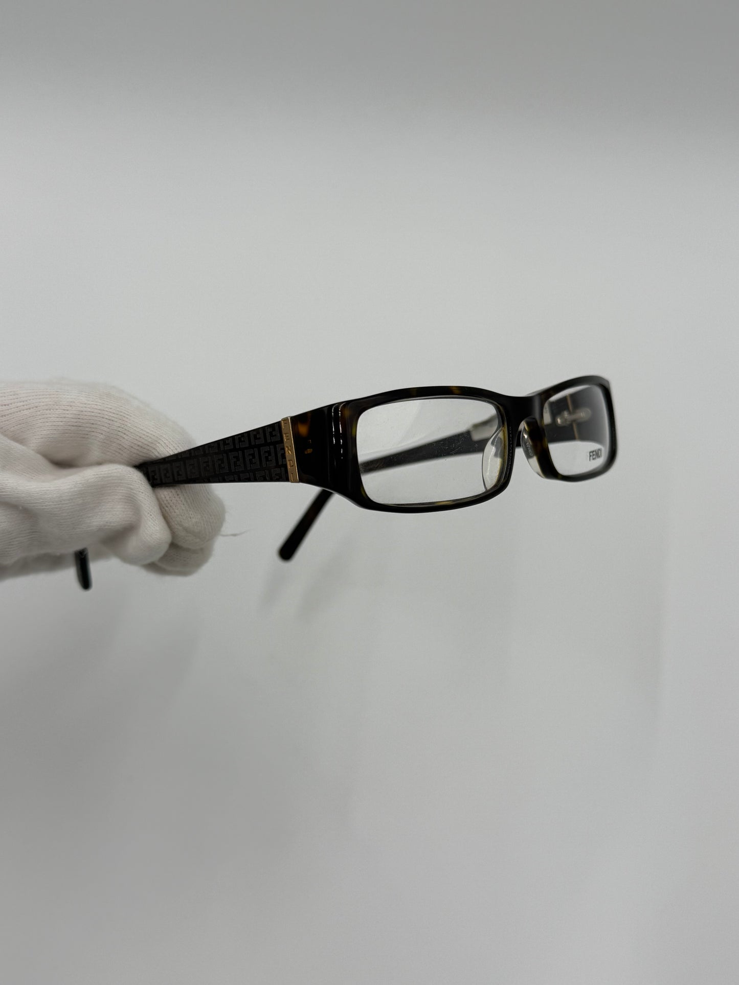 Fendi Occhiali da Vista Vintage Rettangolare Tartaruga e Nero - Pally Vintage Closet