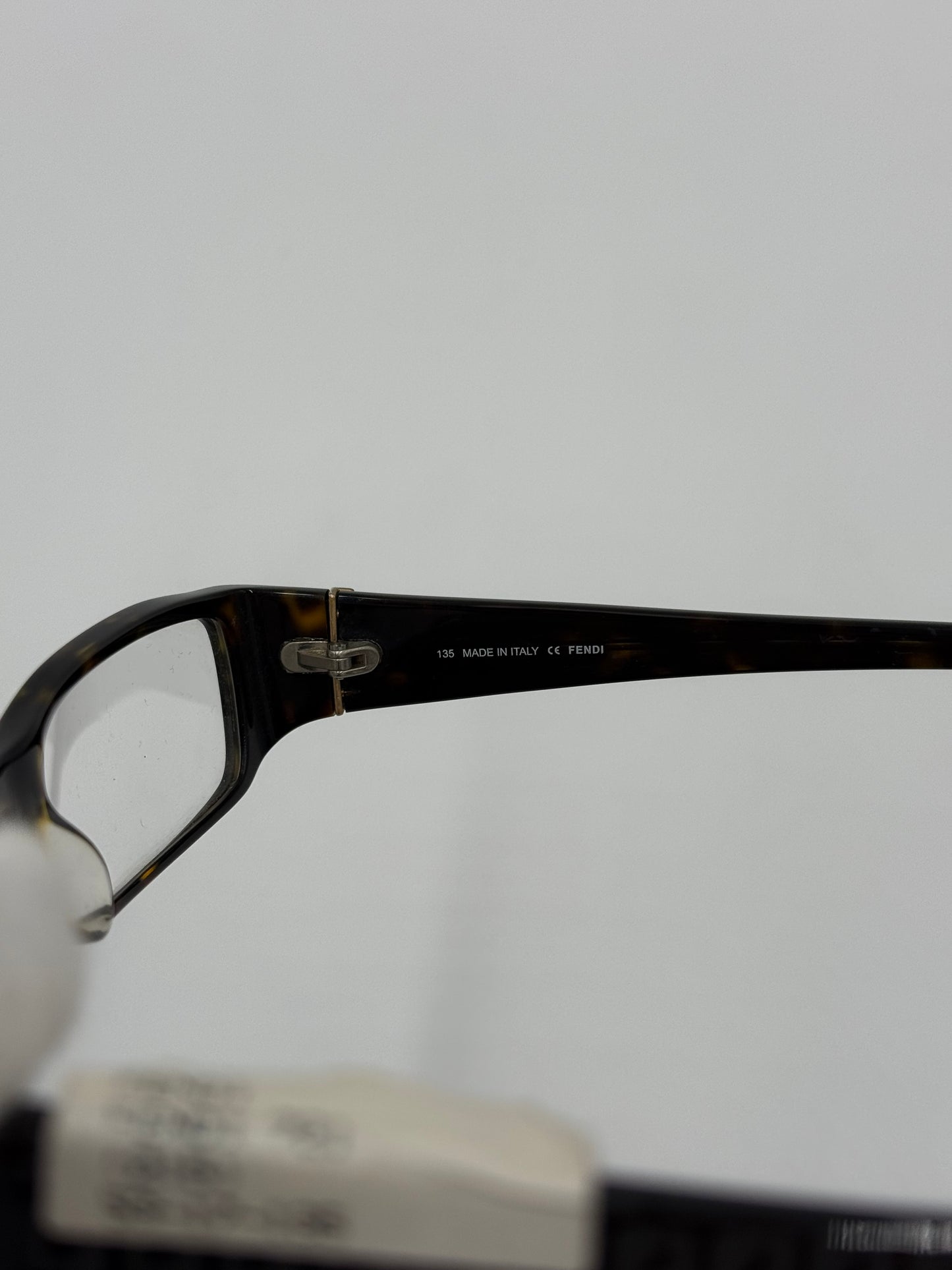 Fendi Occhiali da Vista Vintage Rettangolare Tartaruga e Nero - Pally Vintage Closet