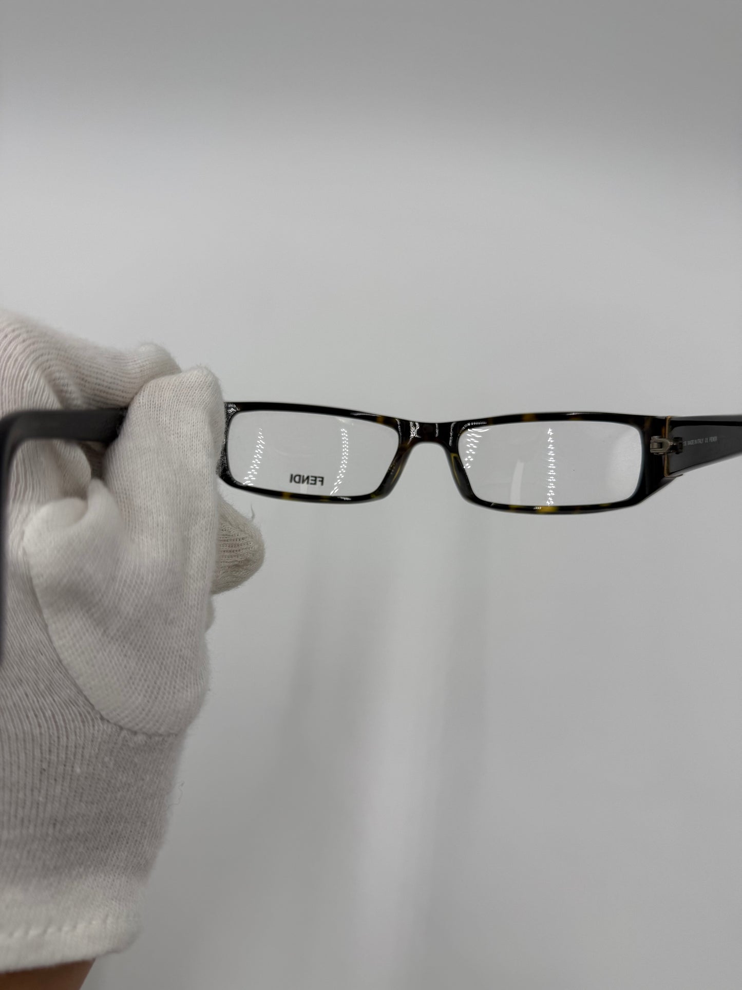 Fendi Occhiali da Vista Vintage Rettangolare Tartaruga e Nero - Pally Vintage Closet