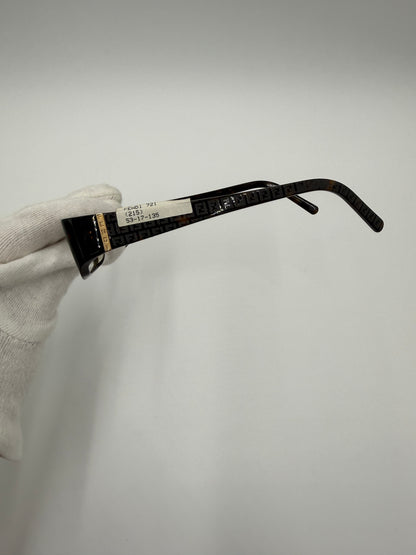 Fendi Occhiali da Vista Vintage Rettangolare Tartaruga e Nero - Pally Vintage Closet