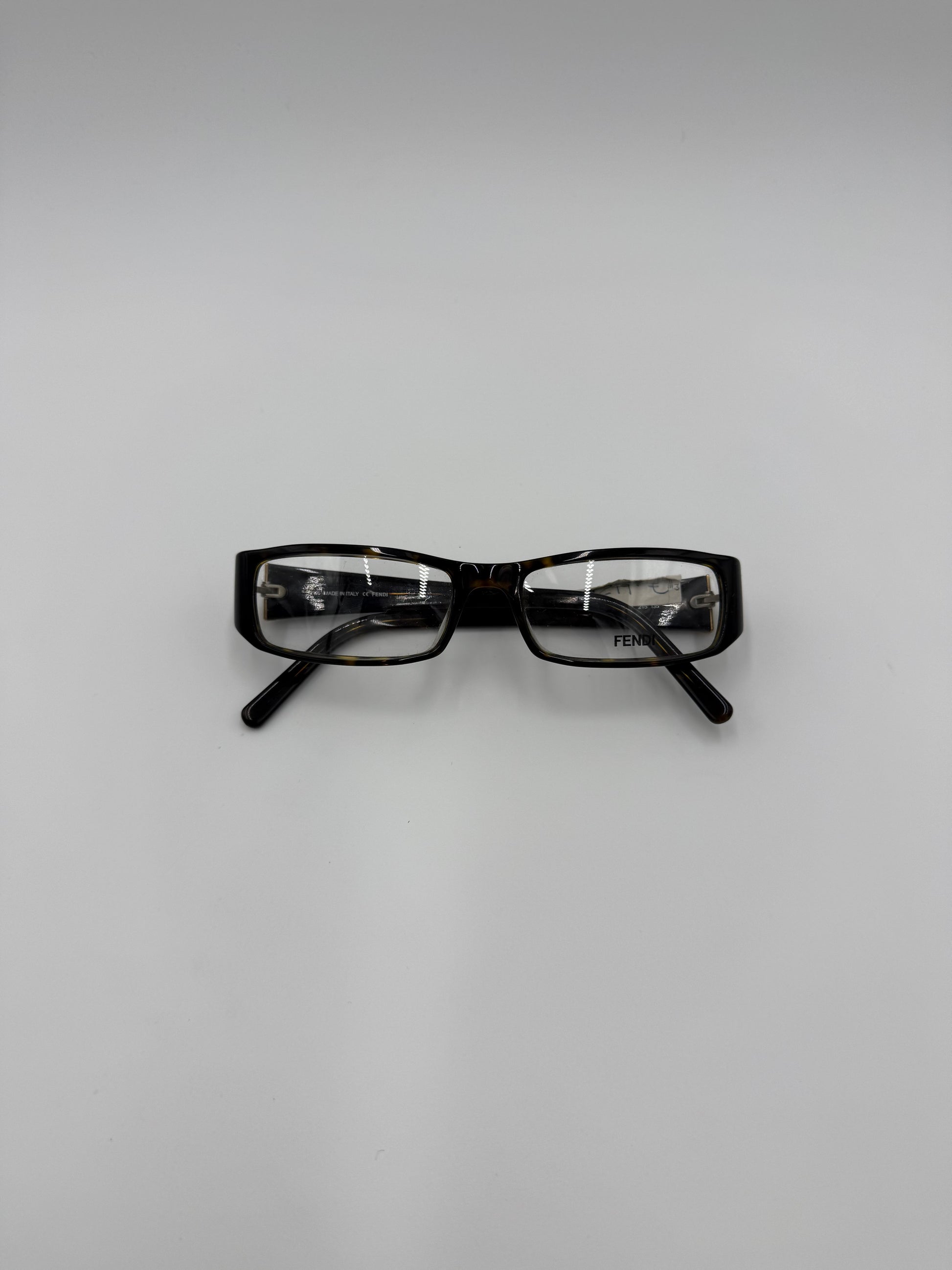 Fendi Occhiali da Vista Vintage Rettangolare Tartaruga e Nero - Pally Vintage Closet