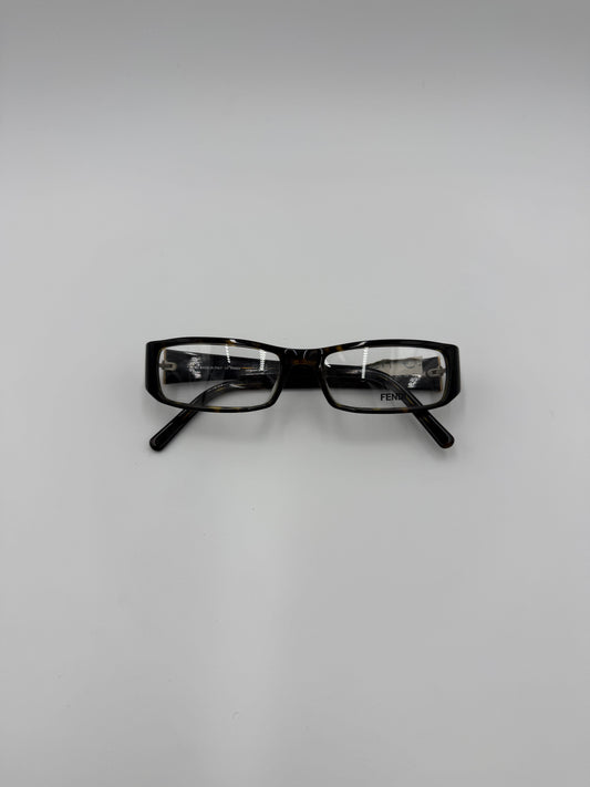 Fendi Occhiali da Vista Vintage Rettangolare Tartaruga e Nero - Pally Vintage Closet