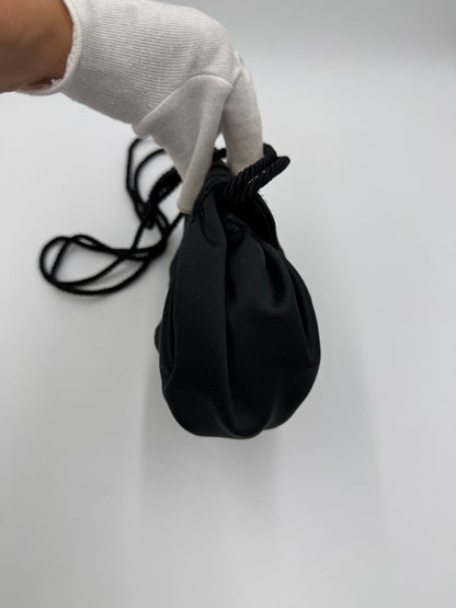 Fendi Pochette Vintage in Seta e Pizzo con Perline Nera - Pally Vintage Closet
