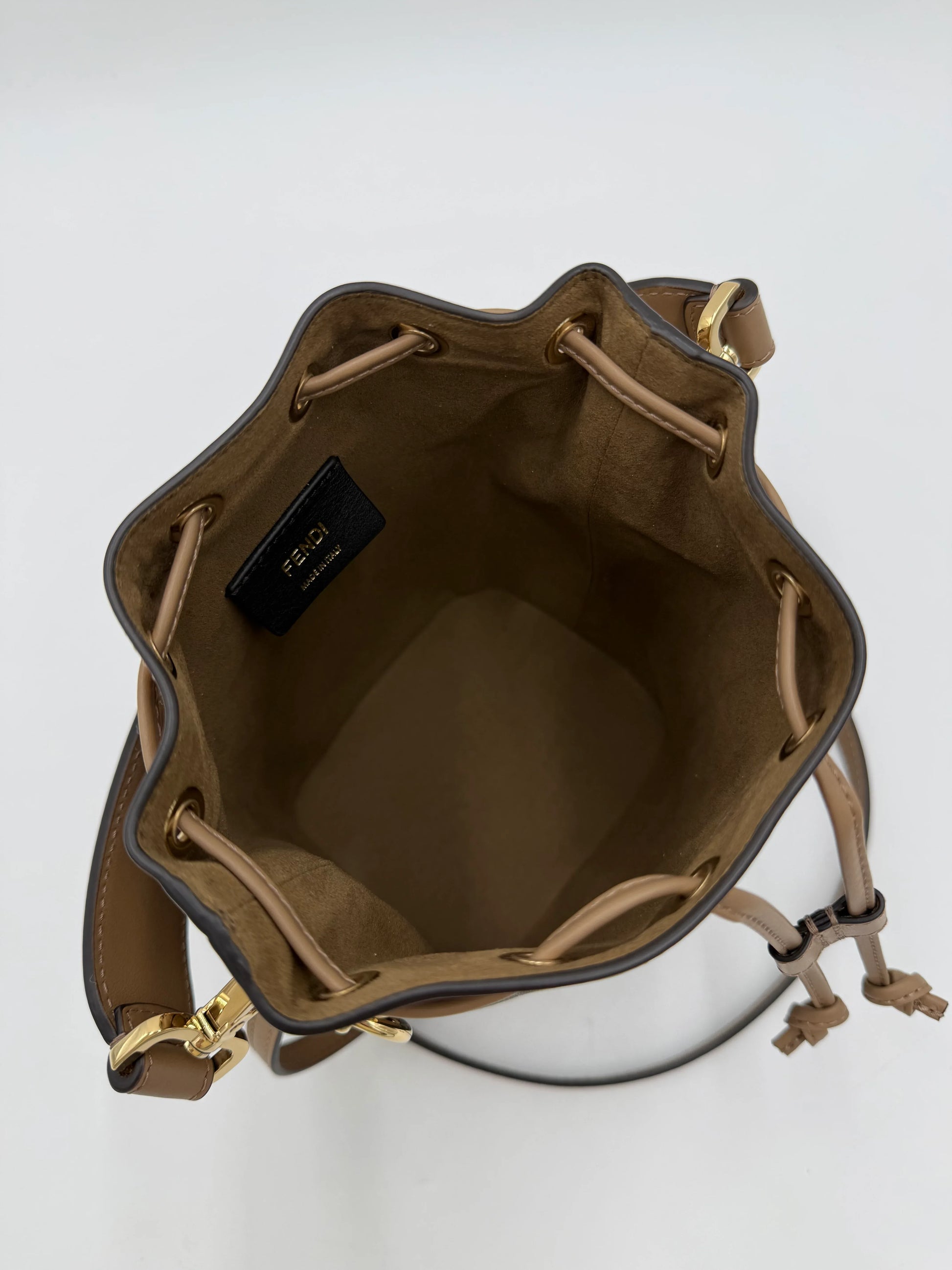 Fendi-Secchiello-Mon-Tresor-Small-in-Tessuto-FF-e-Pelle-Beige-70263876092228 - Pally Vintage Closet