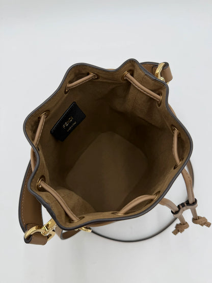 Fendi-Secchiello-Mon-Tresor-Small-in-Tessuto-FF-e-Pelle-Beige-70263876092228 - Pally Vintage Closet