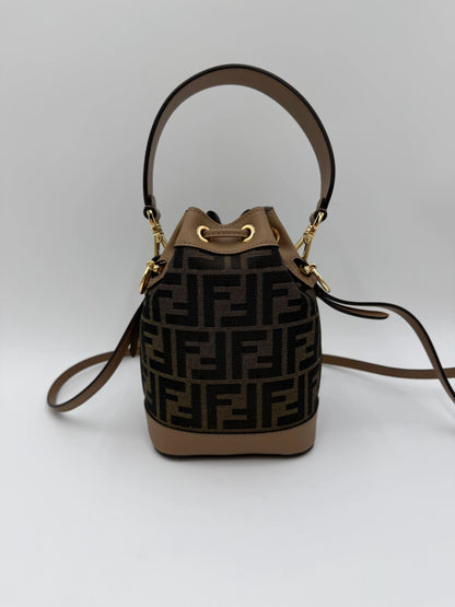 Fendi-Secchiello-Mon-Tresor-Small-in-Tessuto-FF-e-Pelle-Beige-70263876452676 - Pally Vintage Closet