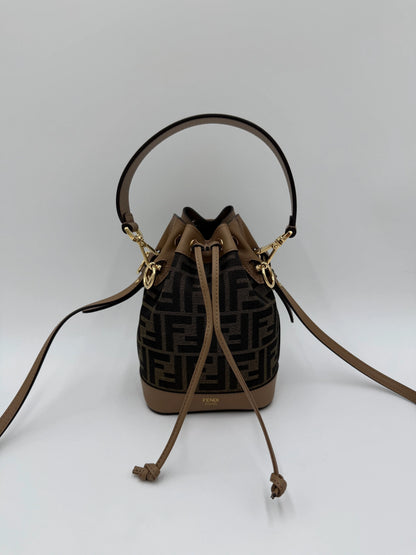 Fendi-Secchiello-Mon-Tresor-Small-in-Tessuto-FF-e-Pelle-Beige-70263876485444 - Pally Vintage Closet